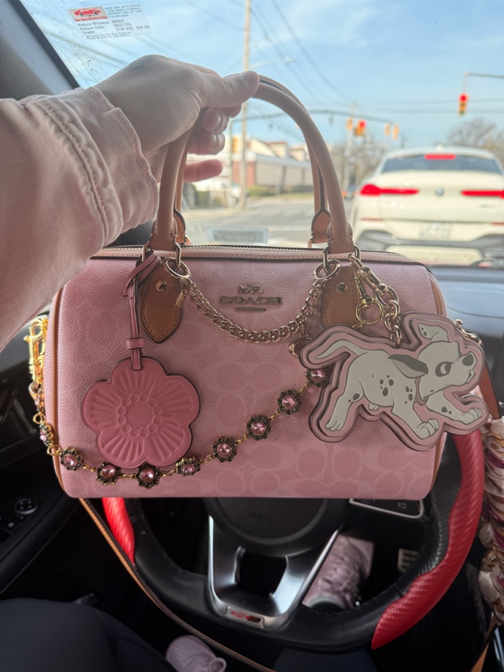 Coach Powder Pink Rowan- Medium